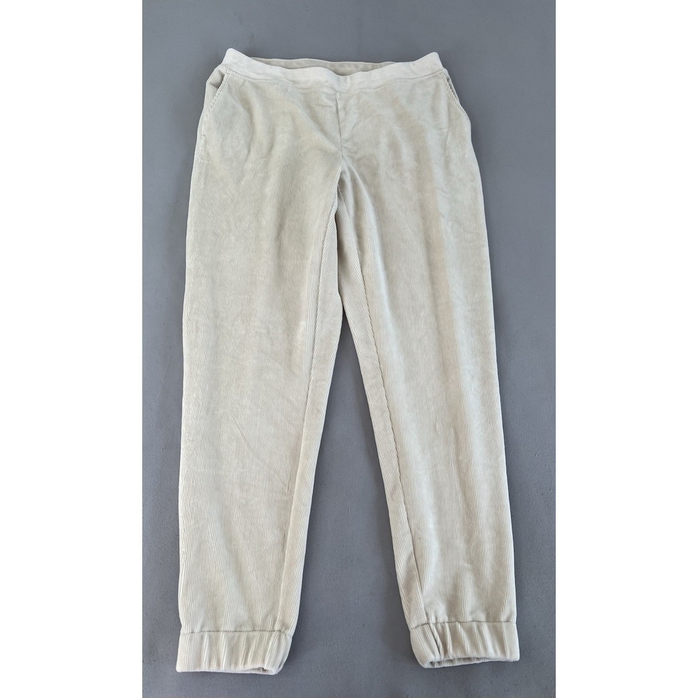 J Jill Women's Corduroy‎ Stretch Pans Jogger Sz Small Beige Pull On